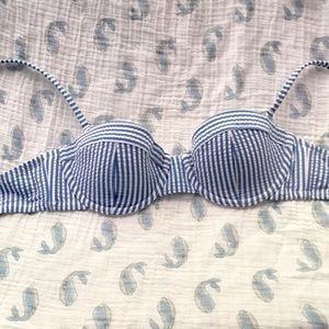 J. Crew Striped Bikini Top - 32A BNWOT